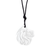 Anhänger Sternzeichen Löwe, Biskuit, H 3,4 cm | Meissen Porzellananhänger