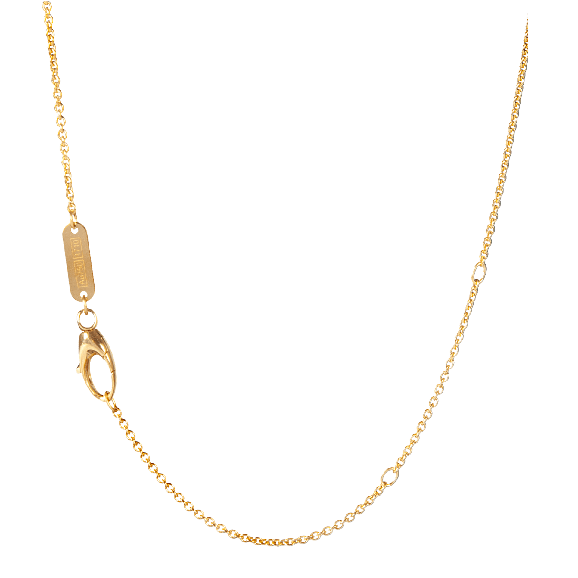 Ankerkette 750/ - Gelbgold, rund 0.40 mm, Ø 1,6 mm, Länge 50 cm, Zwischenöse bei 45 cm und 42 cm, mit drehbarem Karabiner und Meiss | Meissen Fine Jewellery MPJ98CAR3250 - Meissen Weimar