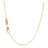 Ankerkette 750/- Gelbgold, rund 0.40 mm, Ø 1,6 mm, Länge 50 cm, Zwischenöse bei 45 cm und 42 cm, mit drehbarem Karabiner und Meiss | Meissen Fine Jewellery