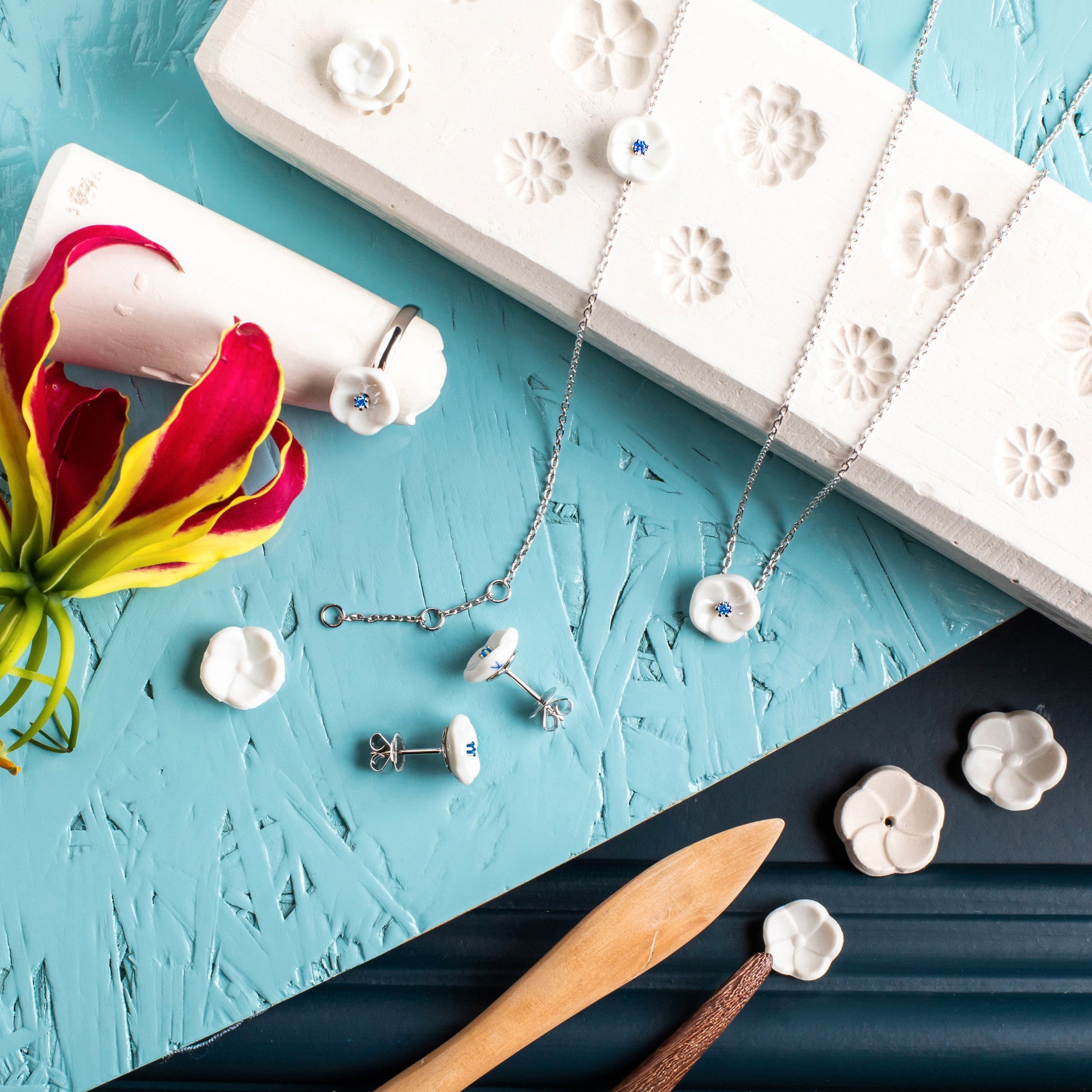 Armband Royal Blossom Basic Saphir, 19 cm | Meissen Royal Blossom Collection mpj30bl217c19 - Meissen Weimar