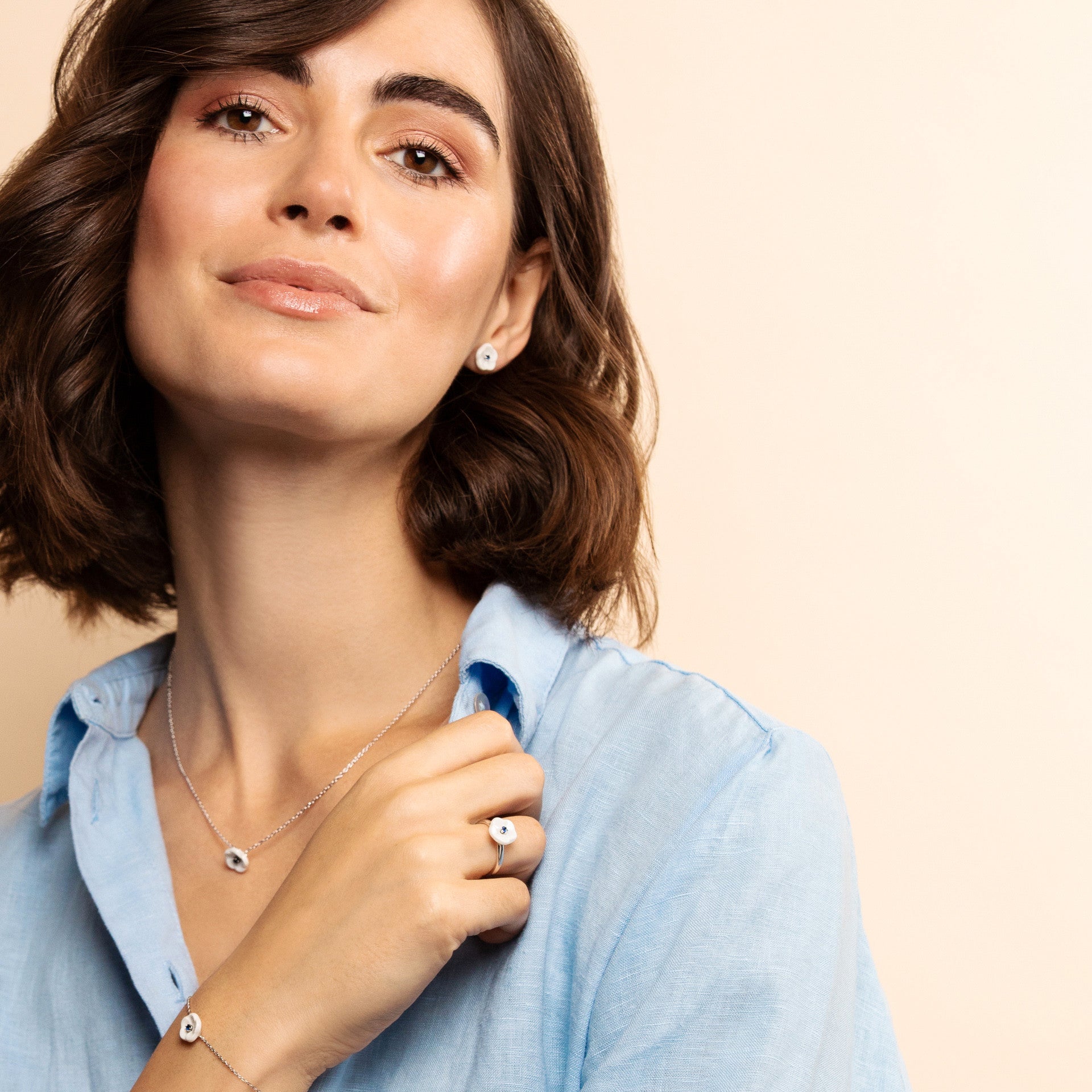 Armband Royal Blossom Basic Saphir, 19 cm | Meissen Royal Blossom Collection mpj30bl217c19 - Meissen Weimar