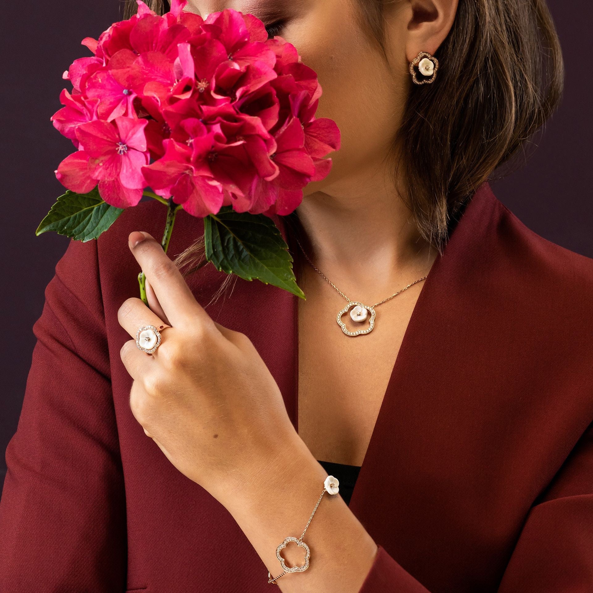 Armband Royal Blossom Frame Roségold 19 cm | Meissen Royal Blossom Collection mpj30bf168c19 - Meissen Weimar