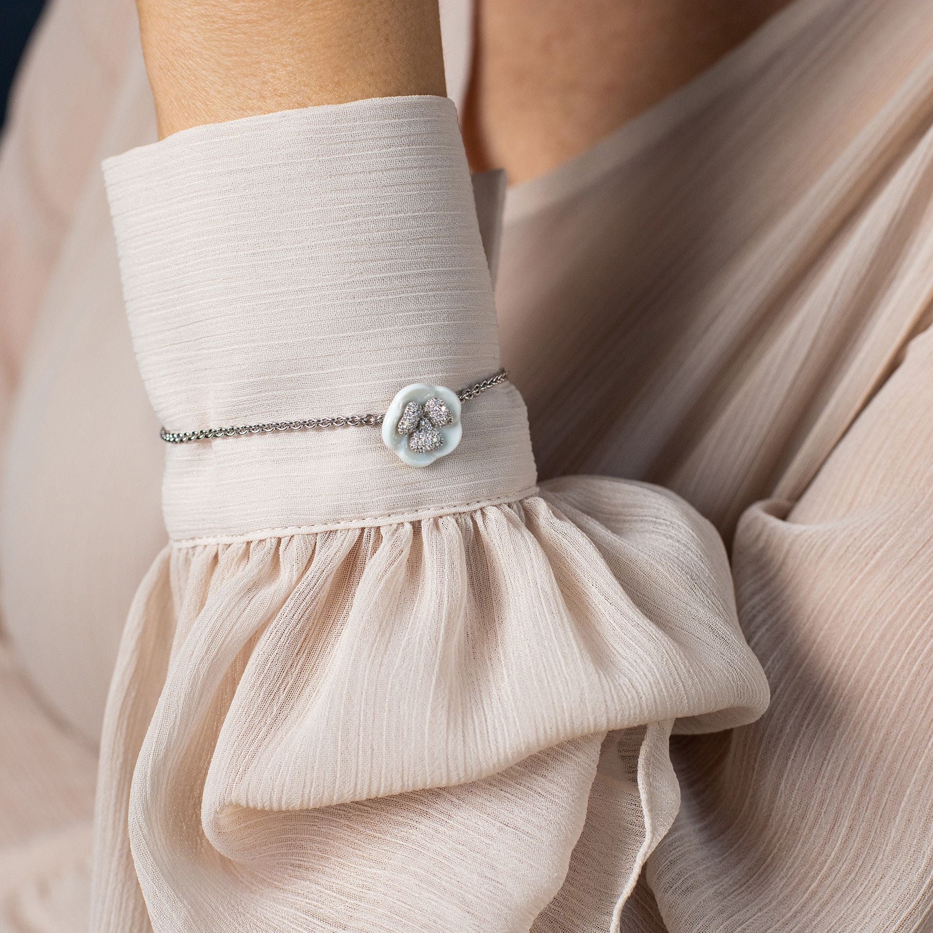 Armband, Royal Blossom Pavé, 19 cm | Meissen Royal Blossom Collection mpj30bl233c19 - Meissen Weimar