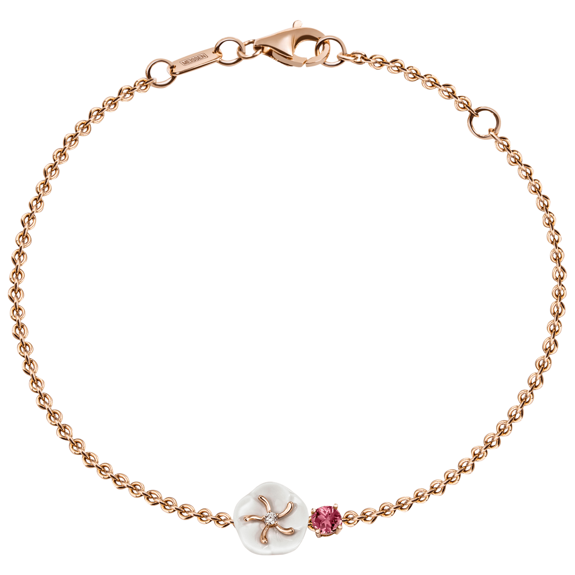 Armband, Turmalin Rosa, 19 cm | Meissen Royal Blossom Collection mpj30bl165c19 - Meissen Weimar