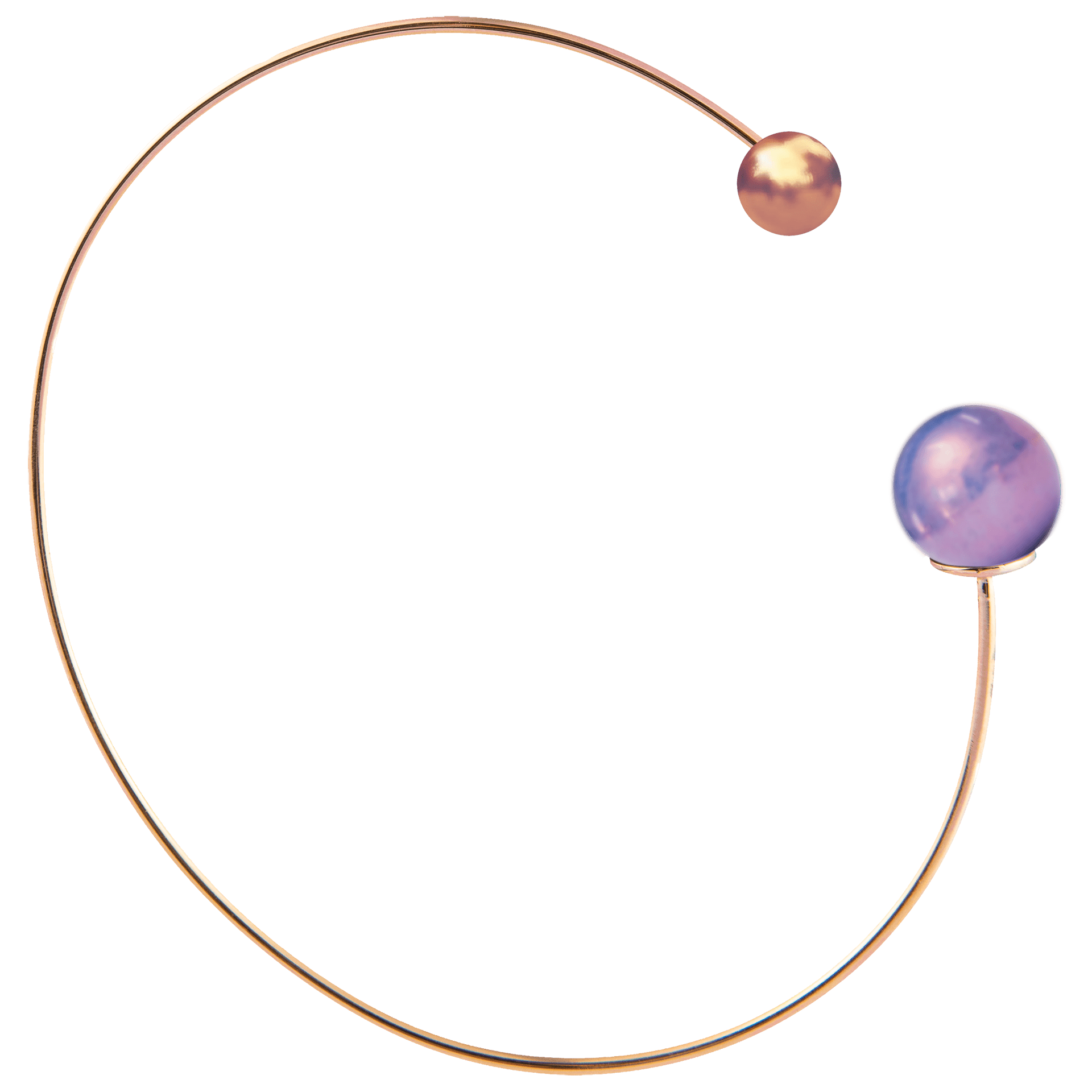 Armreif Pearl Collection Lilac, Ø 6,3 cm | Meissen Pearl Collection mpj30pcl12c19 - Meissen Weimar