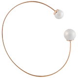 Armreif Pearl Collection Pure White, Roségold 750, Höhe 5.3 cm | Meissen Pearl Collection