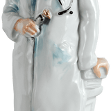 Arztfigur HNO, Bunt und gold staffiert, H 19,5 cm | Meissen Porzellan