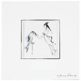 Atelier Wandbild, Tänzerin mit Papagei, 23 x 23 cm | Meissen Atelier-Edition