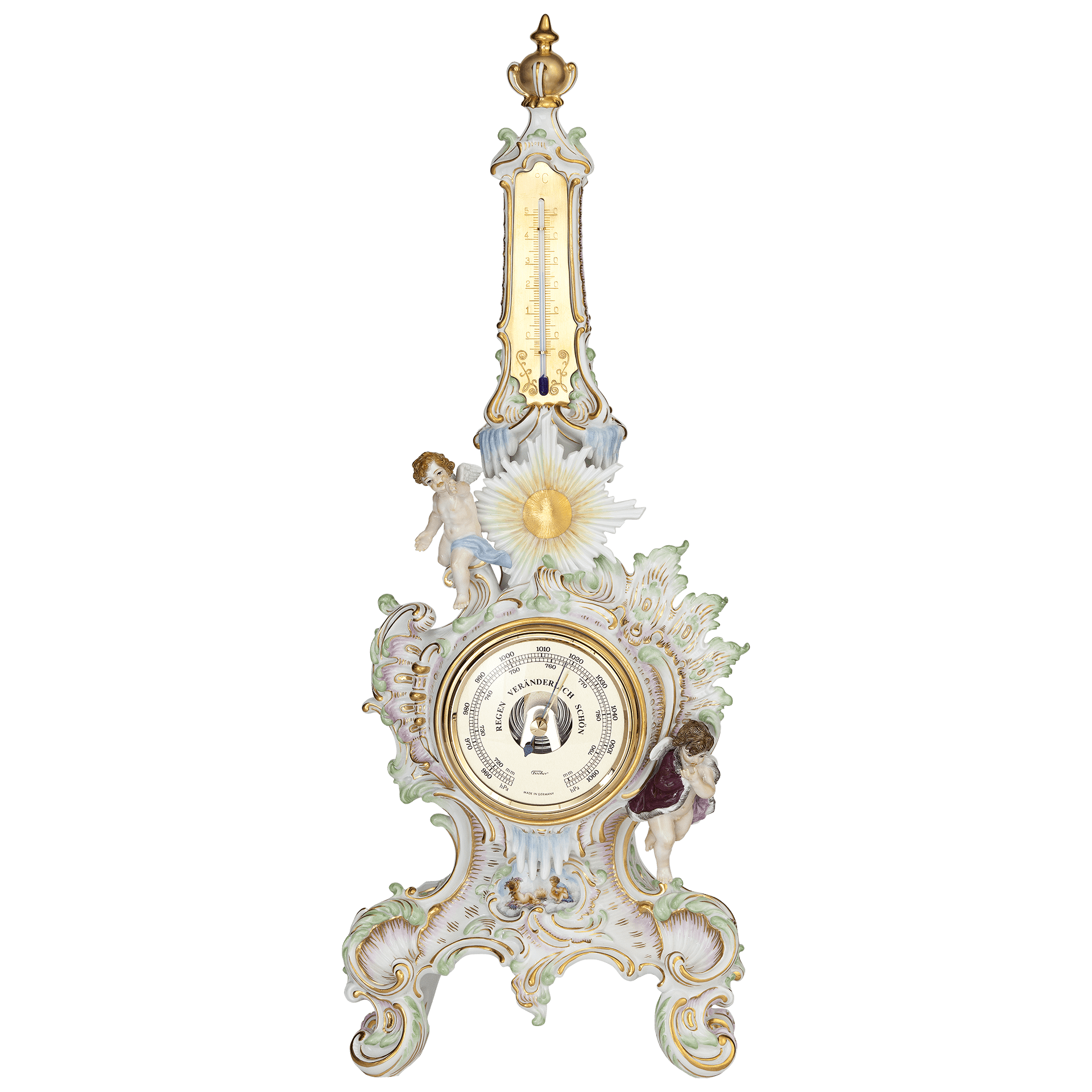 Barometer, Limitiert Handbemalt, H 51 cm | Meissen Limitierte Meisterwerke 90a584 - 60m18 - Meissen Weimar