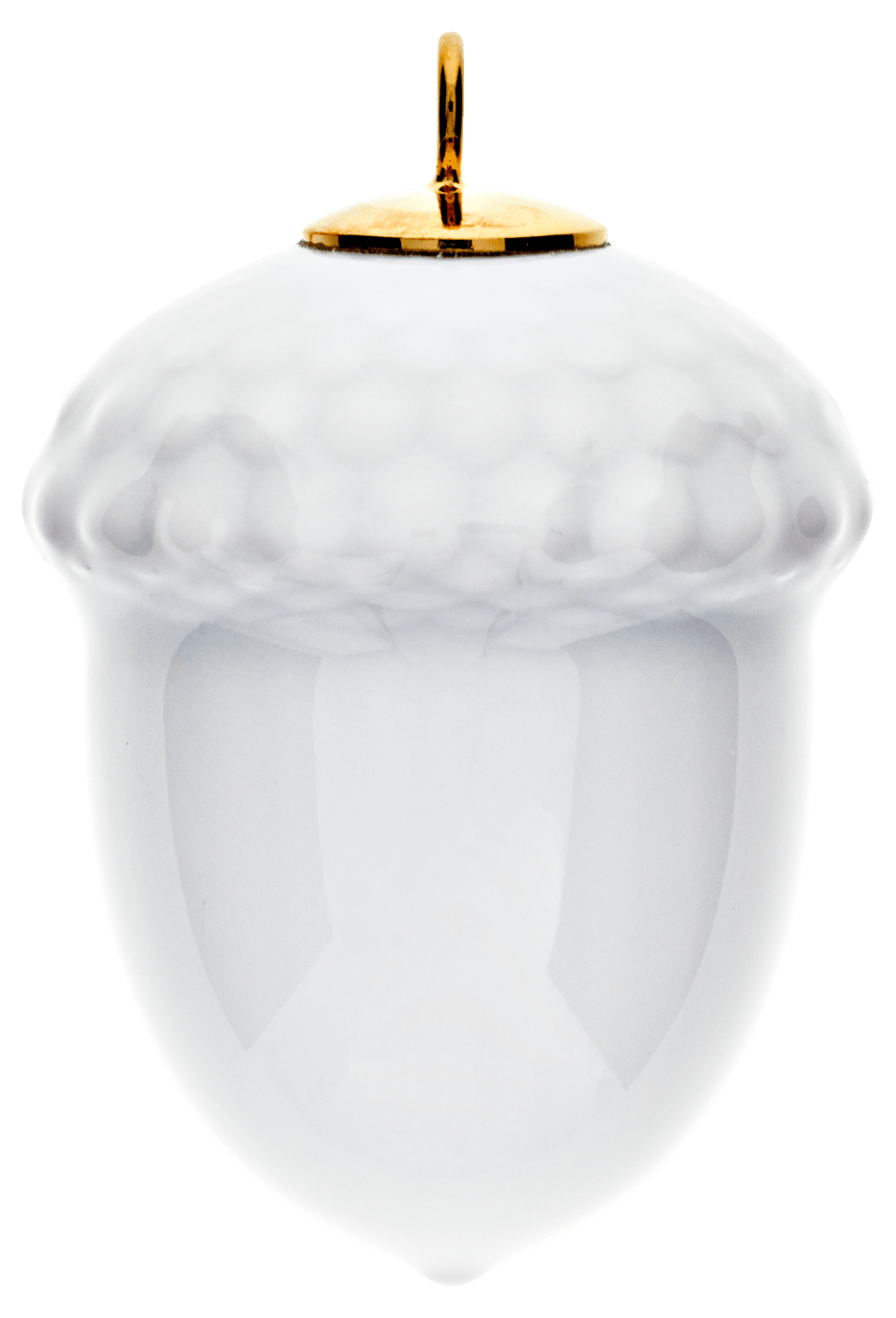 Baumschmuck Eichel, Weiß, H 4,4 cm | Meissen Zweigschmuck Weihnachtskollektion 000001 - 83m25 - Meissen Weimar