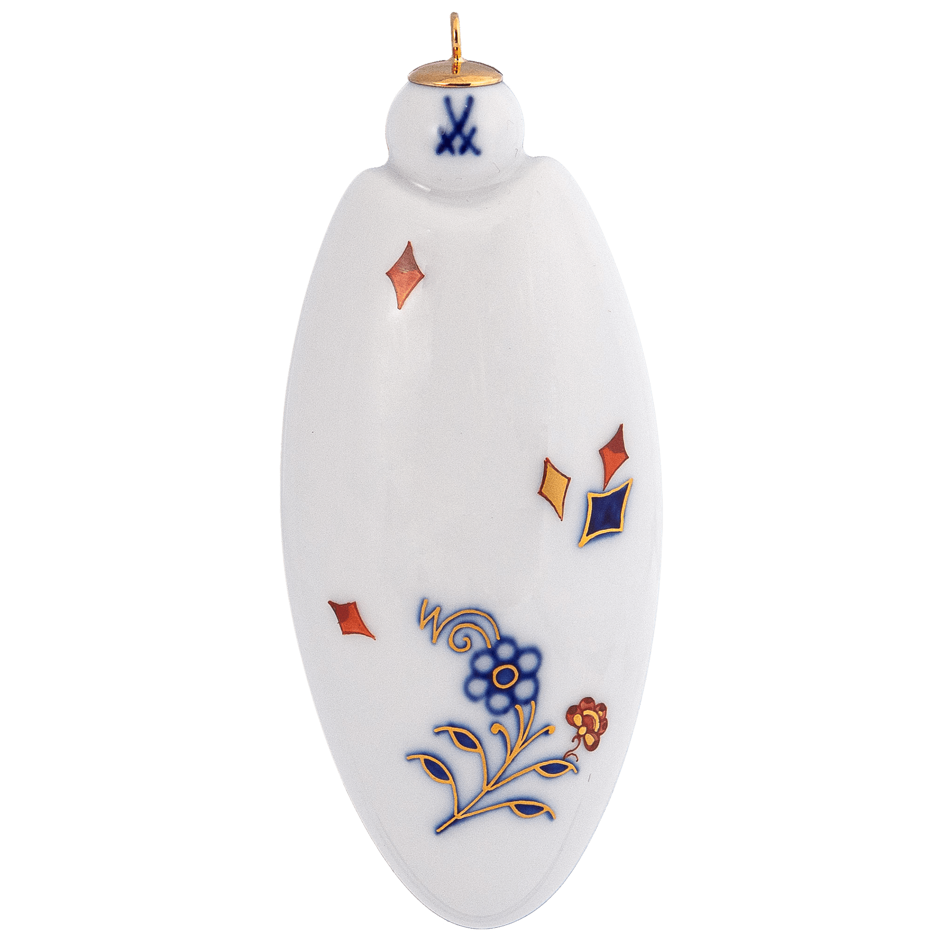 Baumschmuck Ellipse No. 41 Noble Blue, H 9.5 cm | Meissen No. 41 Noble Blue 803490 - 55m52 - Meissen Weimar