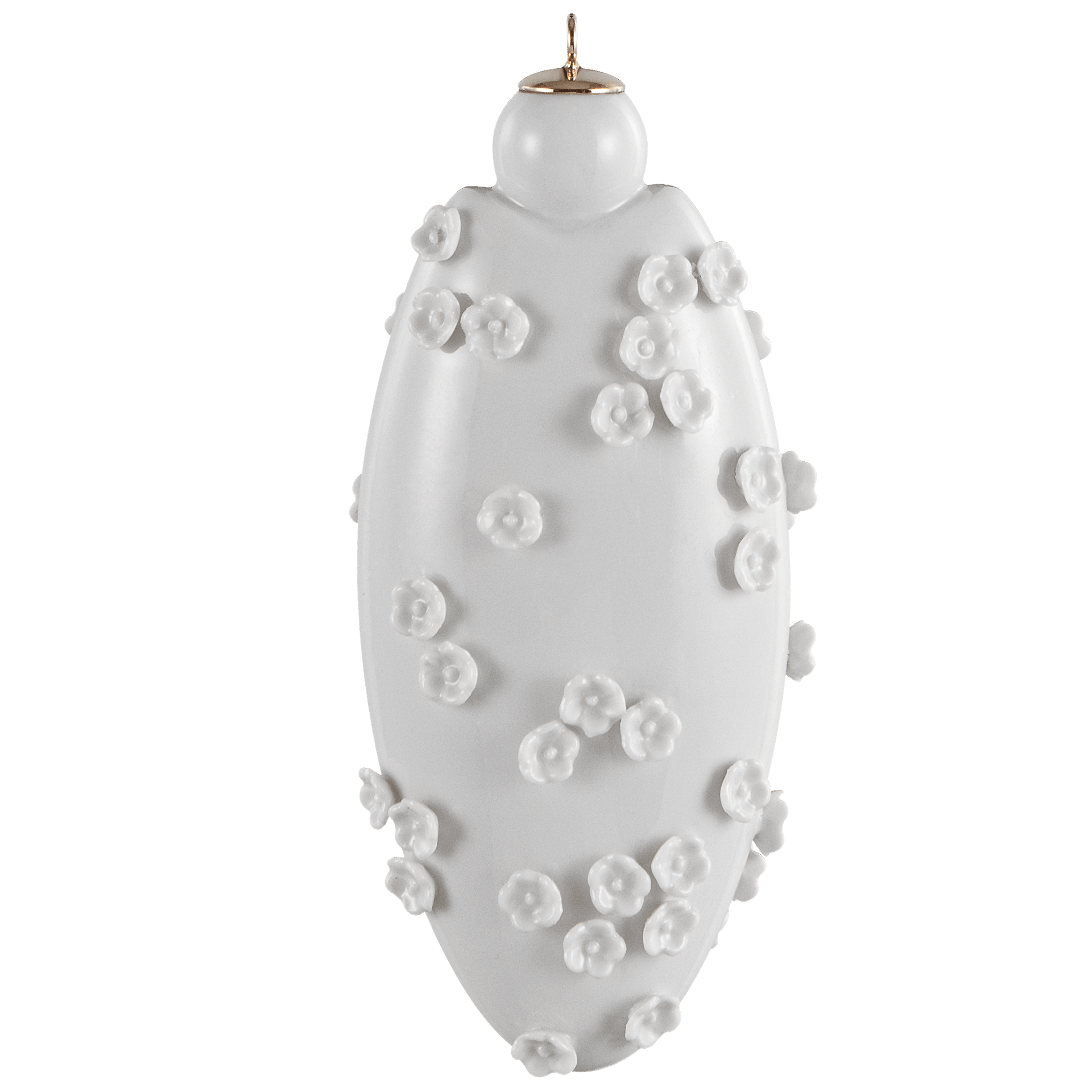 Baumschmuck Ellipse, Weiß, H 9,5 cm | Meissen Royal Blossom Collection 000001 - 55m77 - Meissen Weimar