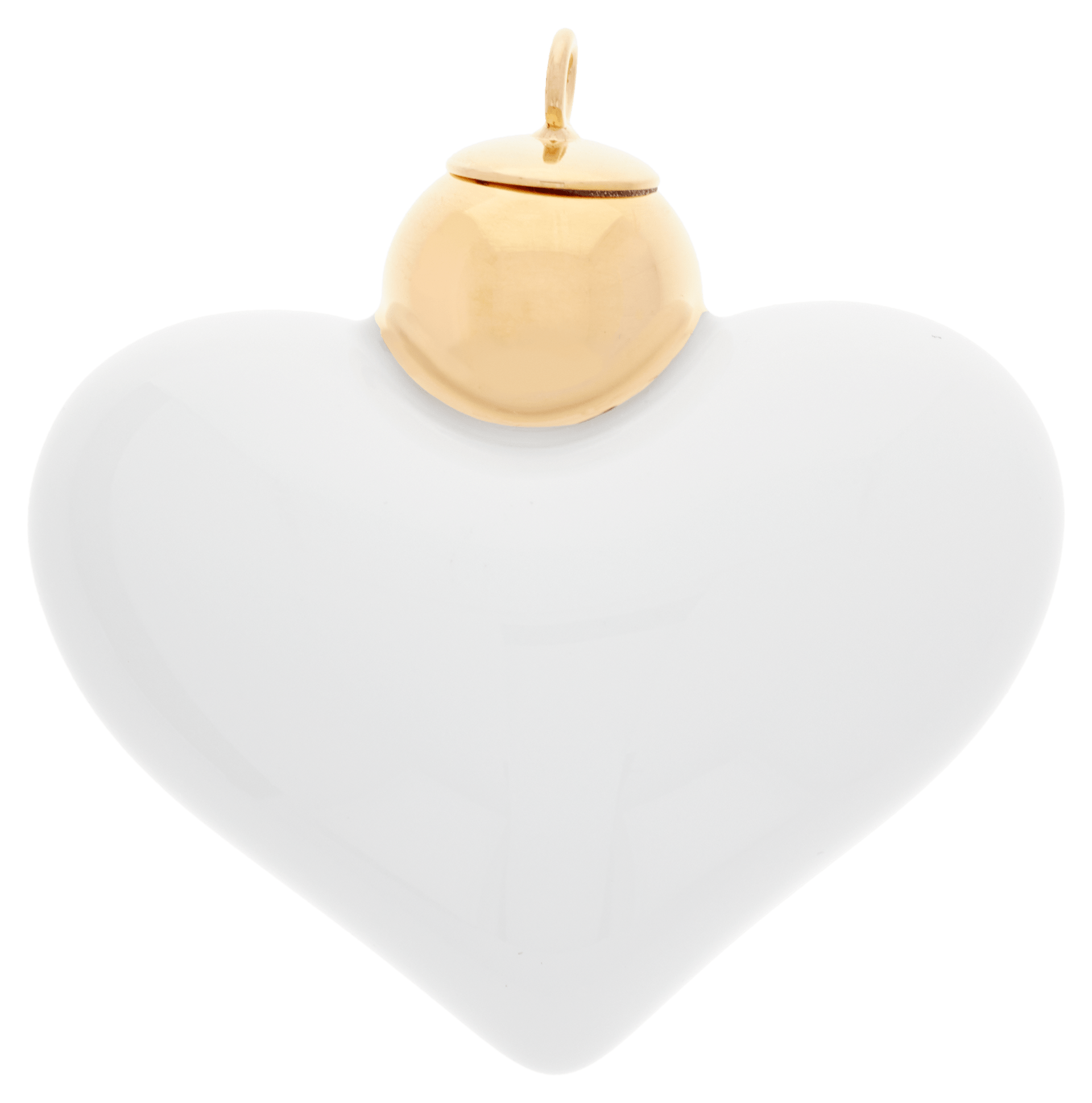 Baumschmuck Herz, Gold Platin, H 5 cm | Meissen Herz Collection 99a314 - 55m40 - Meissen Weimar