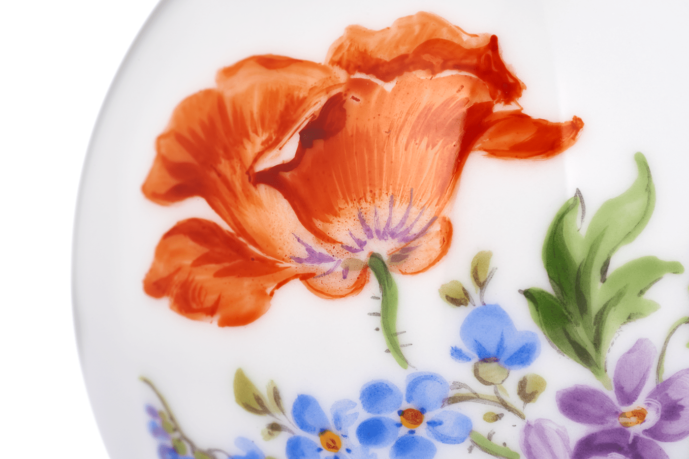 Baumschmuck Kugel Feuermohn, Ø 5 cm | Meissen Zweigschmuck Kugel Kollektion 06c010 - 55m09 - Meissen Weimar