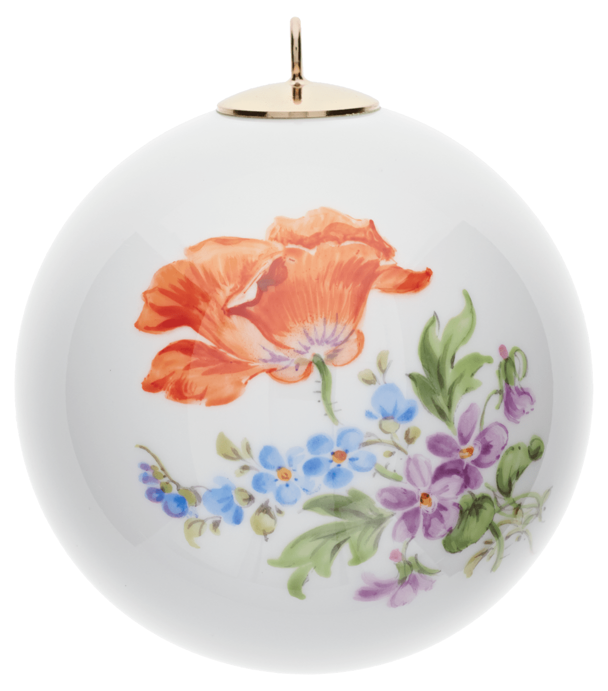 Baumschmuck Kugel Feuermohn, Ø 5 cm | Meissen Zweigschmuck Kugel Kollektion 06c010 - 55m09 - Meissen Weimar