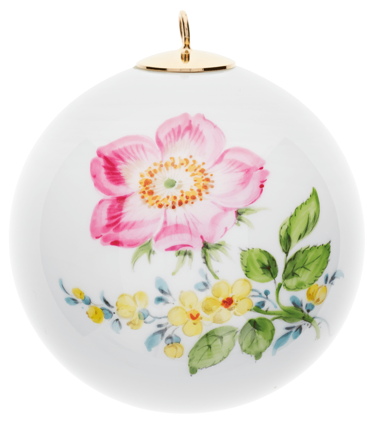 Baumschmuck Kugel Heckenrose, Ø 5 cm | Meissen Zweigschmuck Kugel Kollektion 04c003 - 55m09 - Meissen Weimar