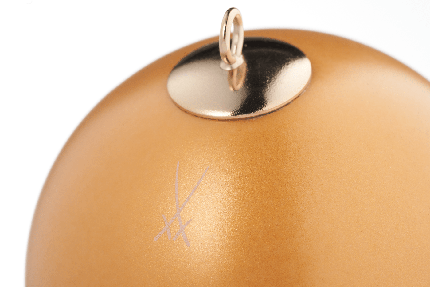 Baumschmuck Kugel kupfergoldfarben matt Ø 5 cm | Meissen Kollektion Markenzeichen 77a061 - 55m09 - Meissen Weimar