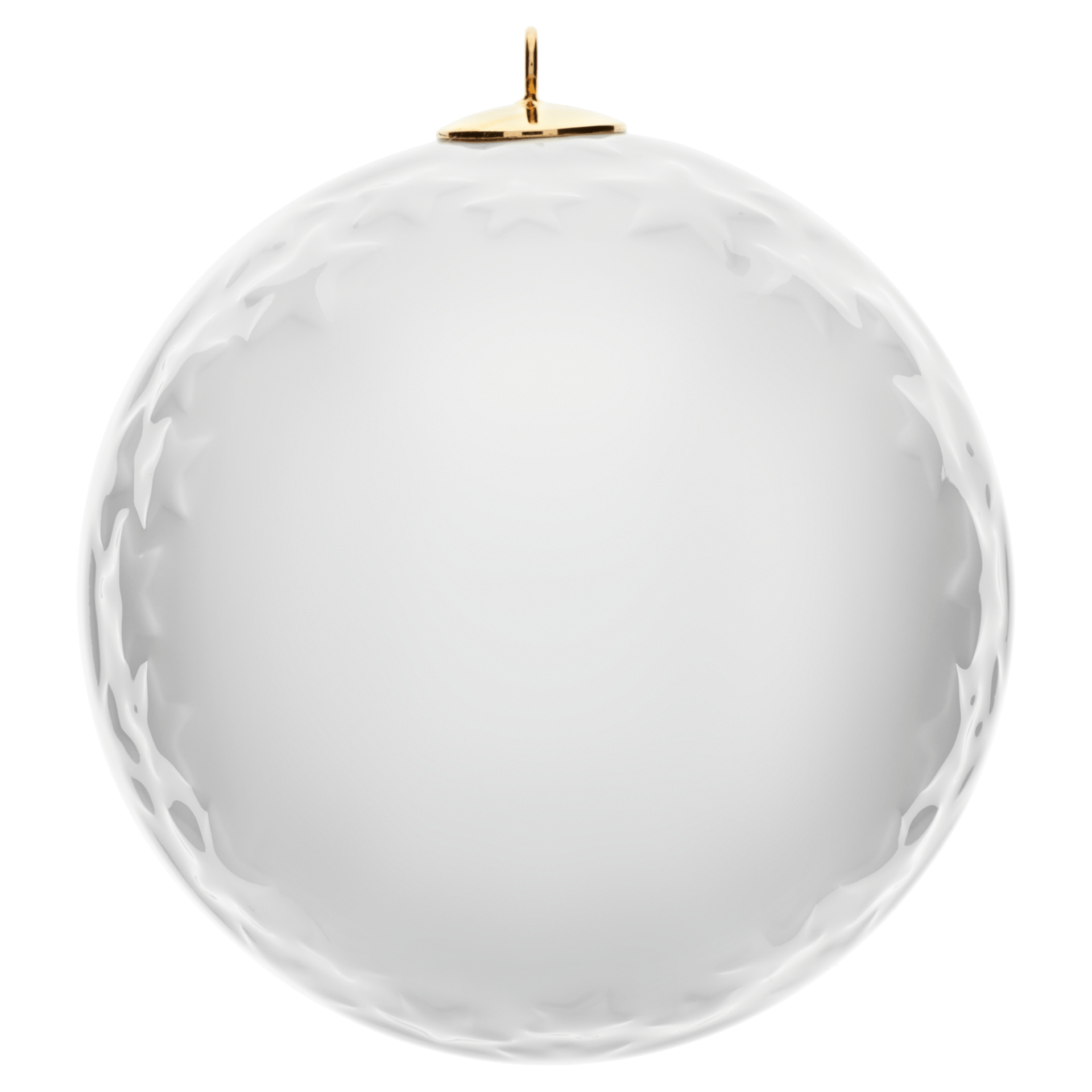 Baumschmuck Kugel Reliefsterne, Weiß, Ø 7 cm | Meissen Weihnachtskollektion 000001 - 55M39 - Meissen Weimar