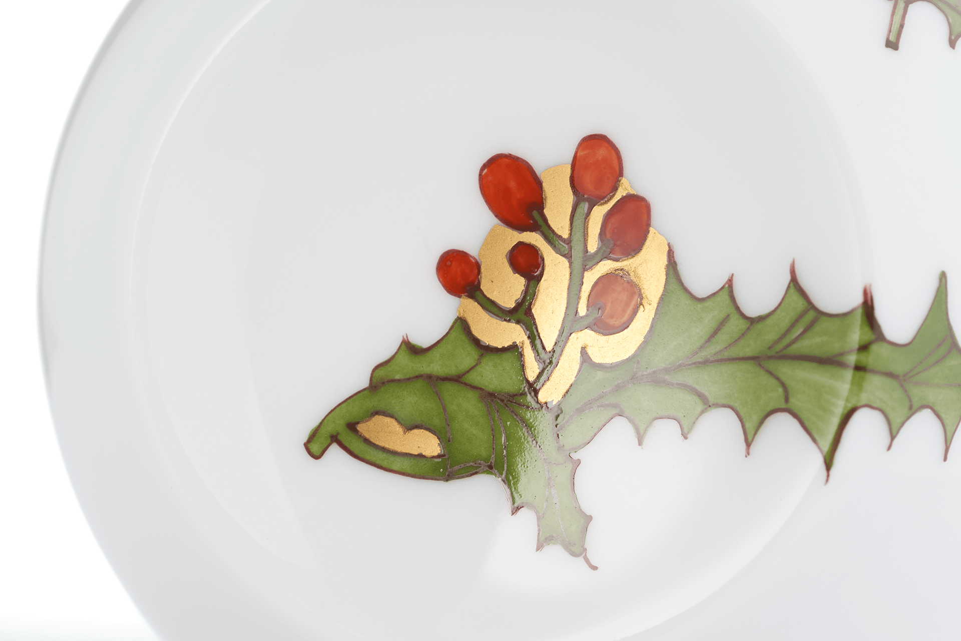 Baumschmuck Kugel Stechpalme Ø 5 cm | Meissen Zweigschmuck Kugel Kollektion 700201 - 55m22 - Meissen Weimar
