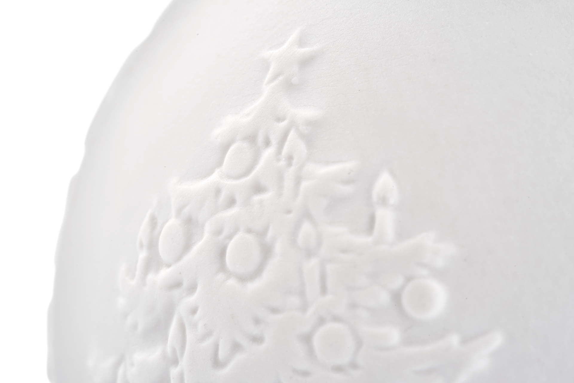 Baumschmuck Kugel Weiß, Ø 7 cm | Meissen Zweigschmuck Kugel Kollektion 001001 - 55m29 - Meissen Weimar