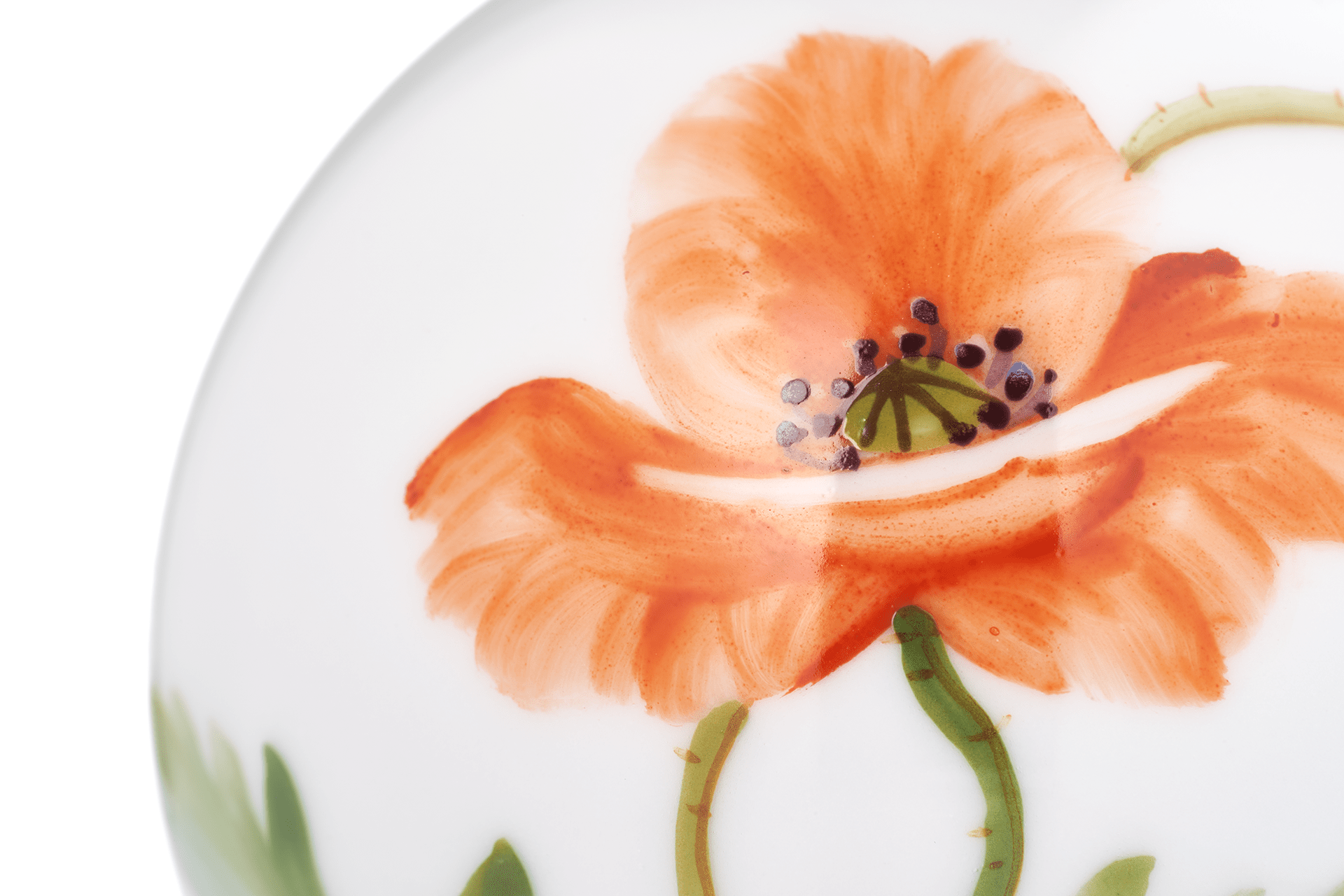 Baumschmuck Kugel Wilder Mohn, Ø 5 cm | Meissen Zweigschmuck Kugel Kollektion 615201 - 55m09 - Meissen Weimar