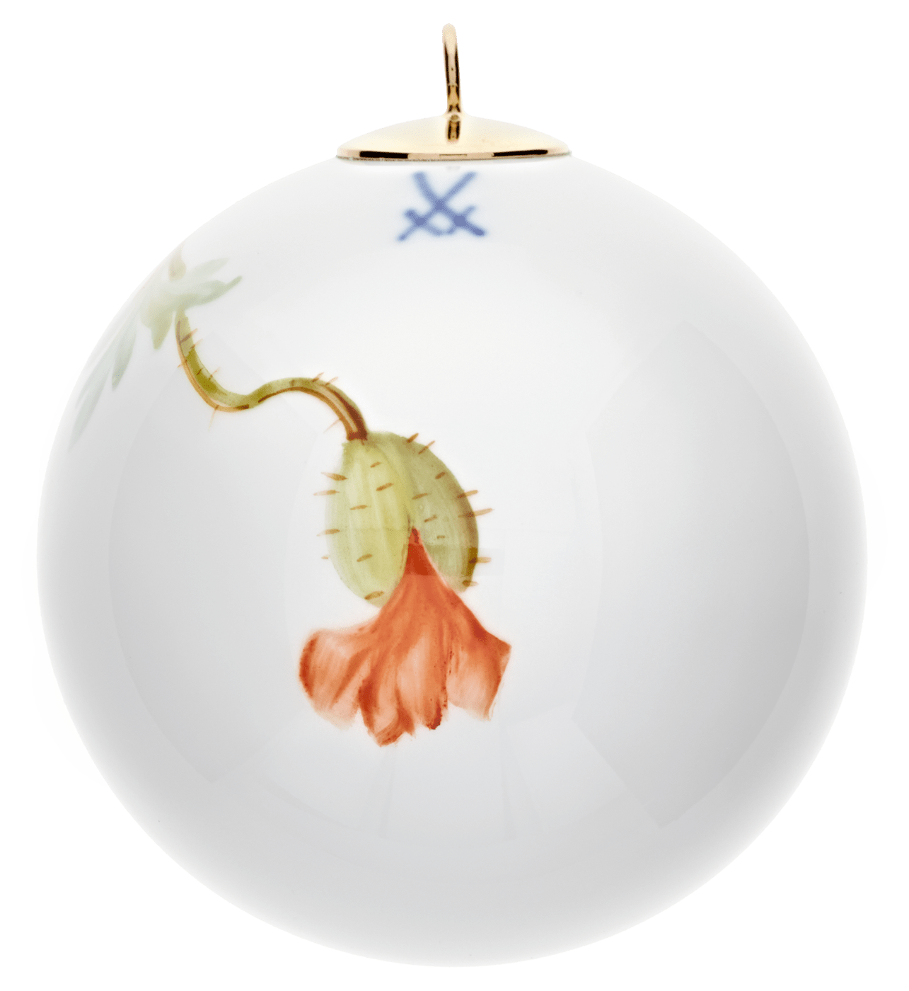 Baumschmuck Kugel Wilder Mohn, Ø 5 cm | Meissen Zweigschmuck Kugel Kollektion 615201 - 55m09 - Meissen Weimar