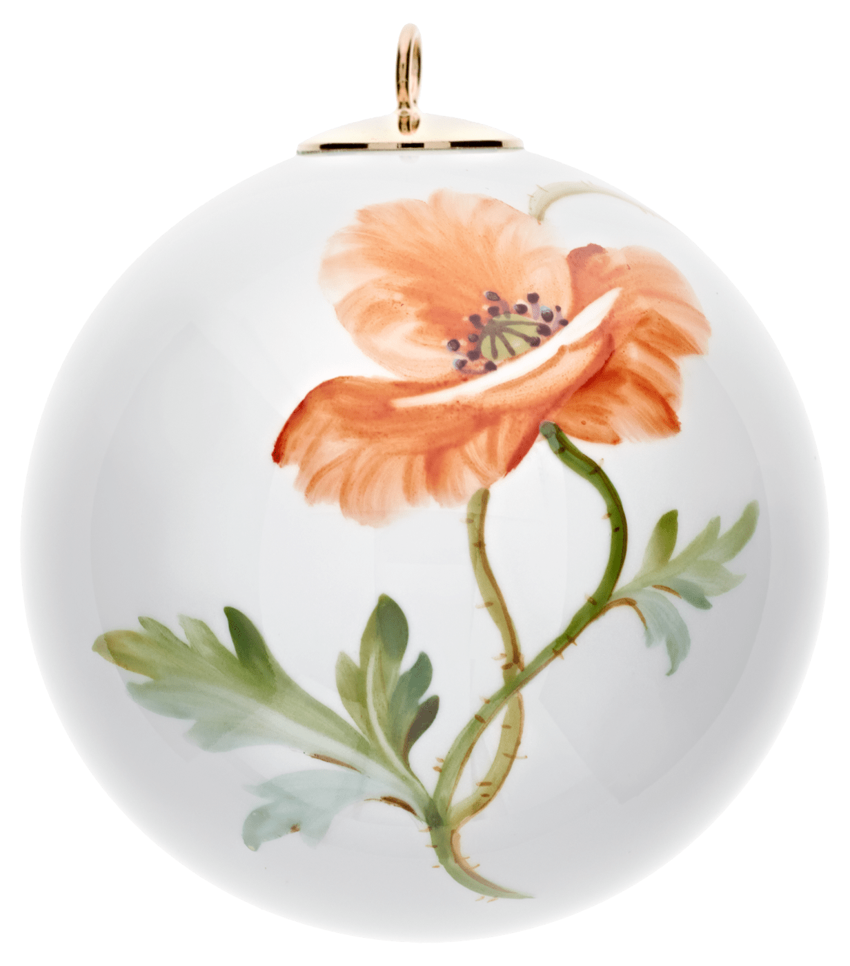 Baumschmuck Kugel Wilder Mohn, Ø 5 cm | Meissen Zweigschmuck Kugel Kollektion 615201 - 55m09 - Meissen Weimar