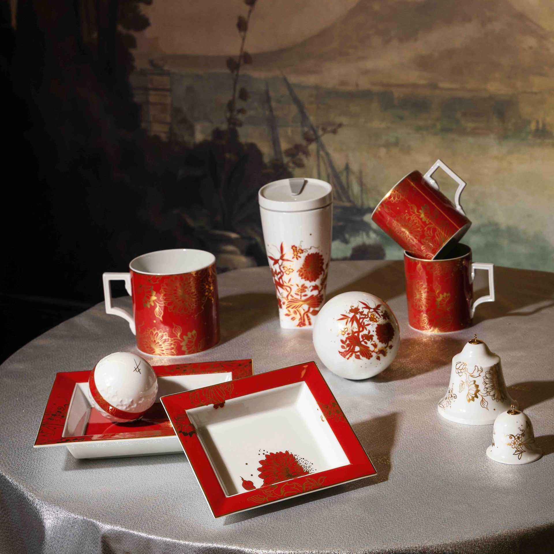 Becher mit Porzellandeckel, "MEISSEN Christmas Original", V 0,35 l | Meissen Coffee to go Collection - Nova 79B800-46M02 - Meissen Weimar