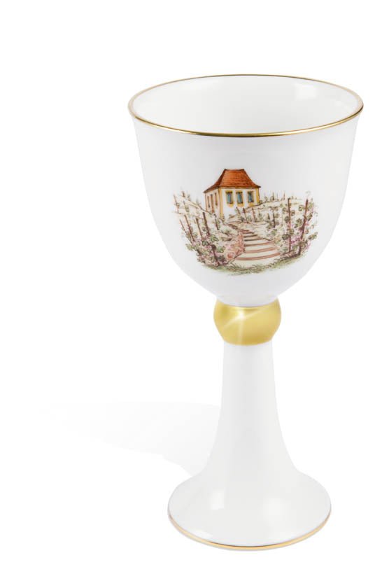 Becher, Sächsische Landschaften "Winzerhaus Luisenburg", S.E. Club 2014/2015, H 16,2 cm | Meissen Club - Edition 29A193 - 55402 - Meissen Weimar