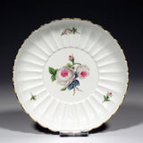 Beilagenschale, mittel, Weiße Rose mit Purpurkern, Goldrand, Ø 16,5 cm | Meissen Neuer Ausschnitt