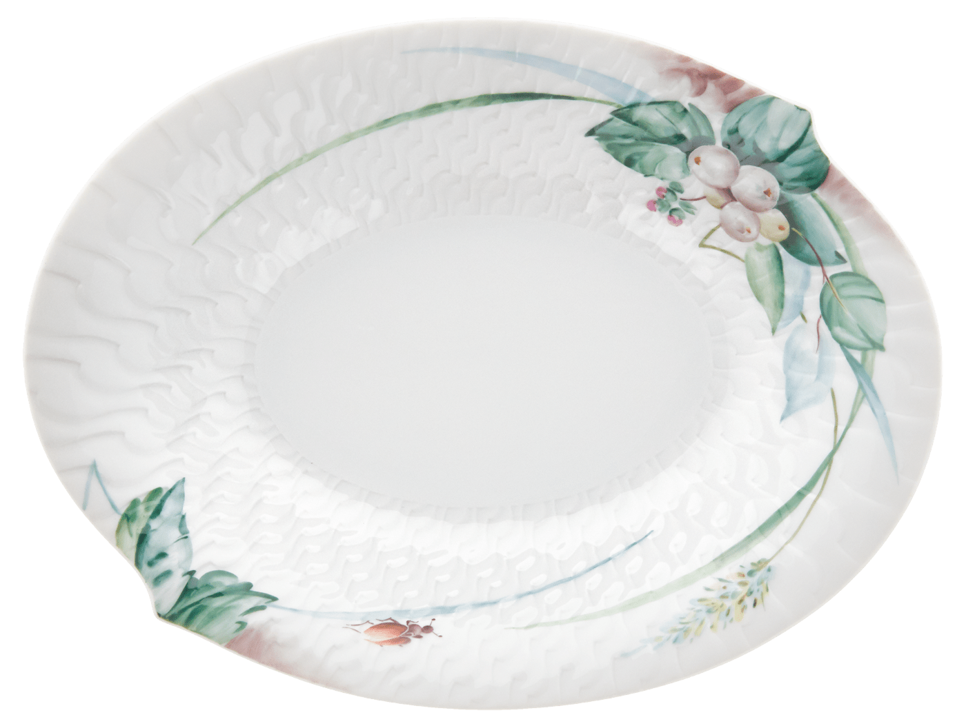 Beilagenschale Waldflora L 18 cm | Meissen Wellenspiel Relief 614501 - 29284 - Meissen Weimar