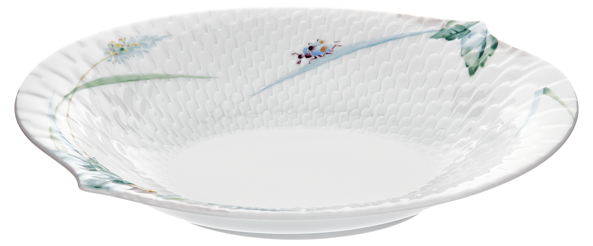 Beilagenschale, Waldflora, L 21,5 cm | Meissen Wellenspiel Relief 614501 - 29283 - Meissen Weimar