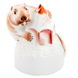 Biber "Spitzer", Bunt und gold staffiert, H 9,5 cm | Meissen Einzelplastik