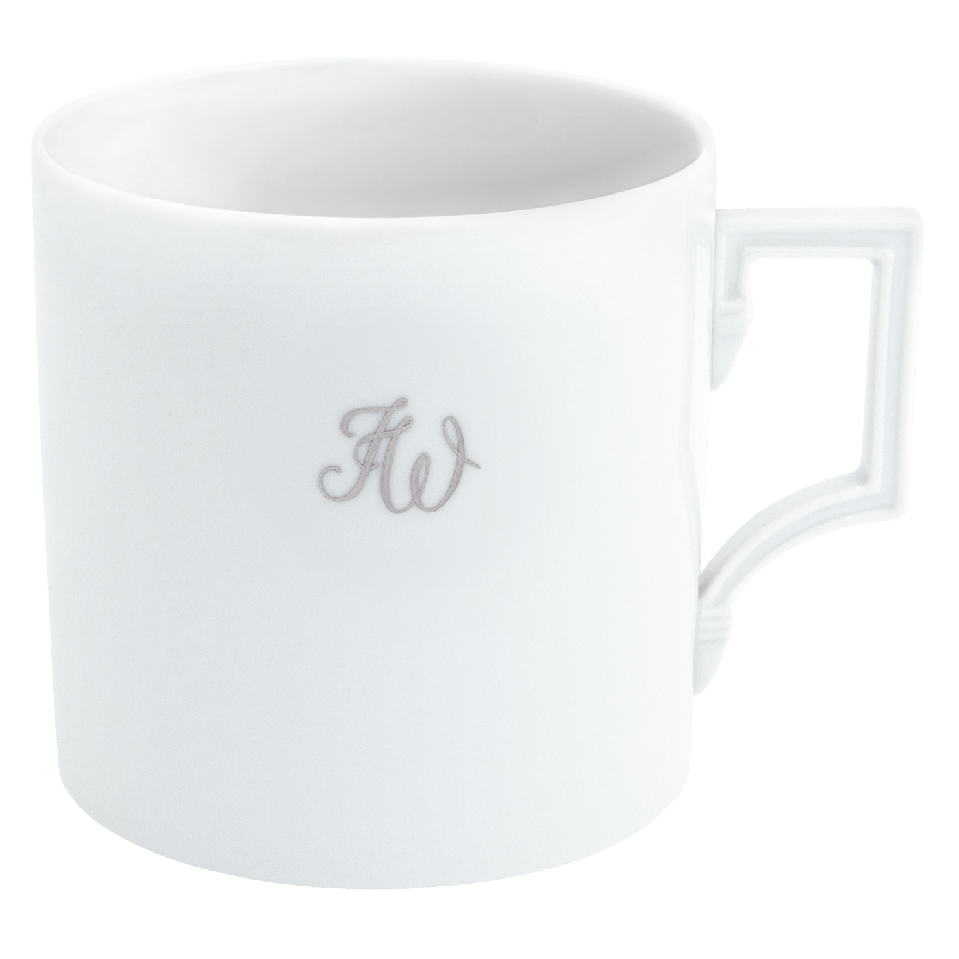 Big Mug mit Monogramm platin, H 10 cm, 0,5 l | Meissen Big Mug Collection 97b203 - 55326 - Meissen Weimar