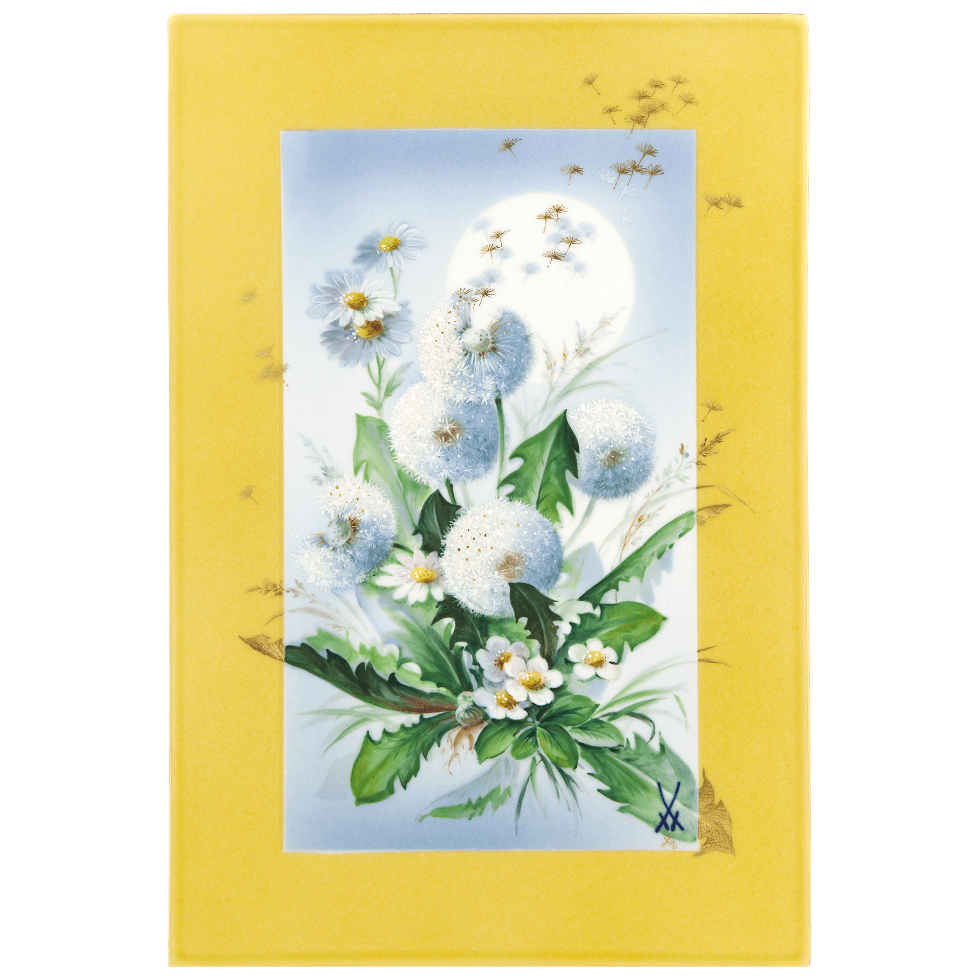 Bildplatte Pusteblume, Porzellan, H 30 cm | Meissen Limitierte Meisterwerke 932f84 - 9m226 - Meissen Weimar
