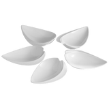 Blattschalen-Set, 5 Schalen, Weiß | Accessoires Meissen Wellenspiel Relief