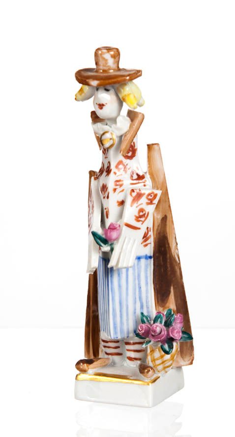 Blumenfrau, Bunt und gold staffiert - | Meissen Miniaturfiguren - Edition 900300 - 81821 - Meissen Weimar