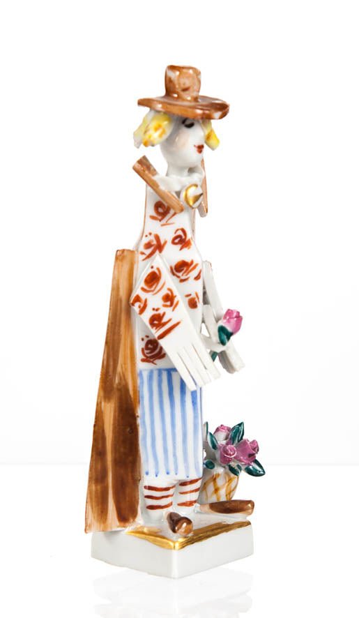 Blumenfrau, Bunt und gold staffiert - | Meissen Miniaturfiguren - Edition 900300 - 81821 - Meissen Weimar