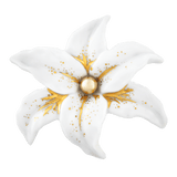 Brosche Bloom Collection Porzellan Goldstaffiert H 4.8 cm | Meissen Bloom Collection