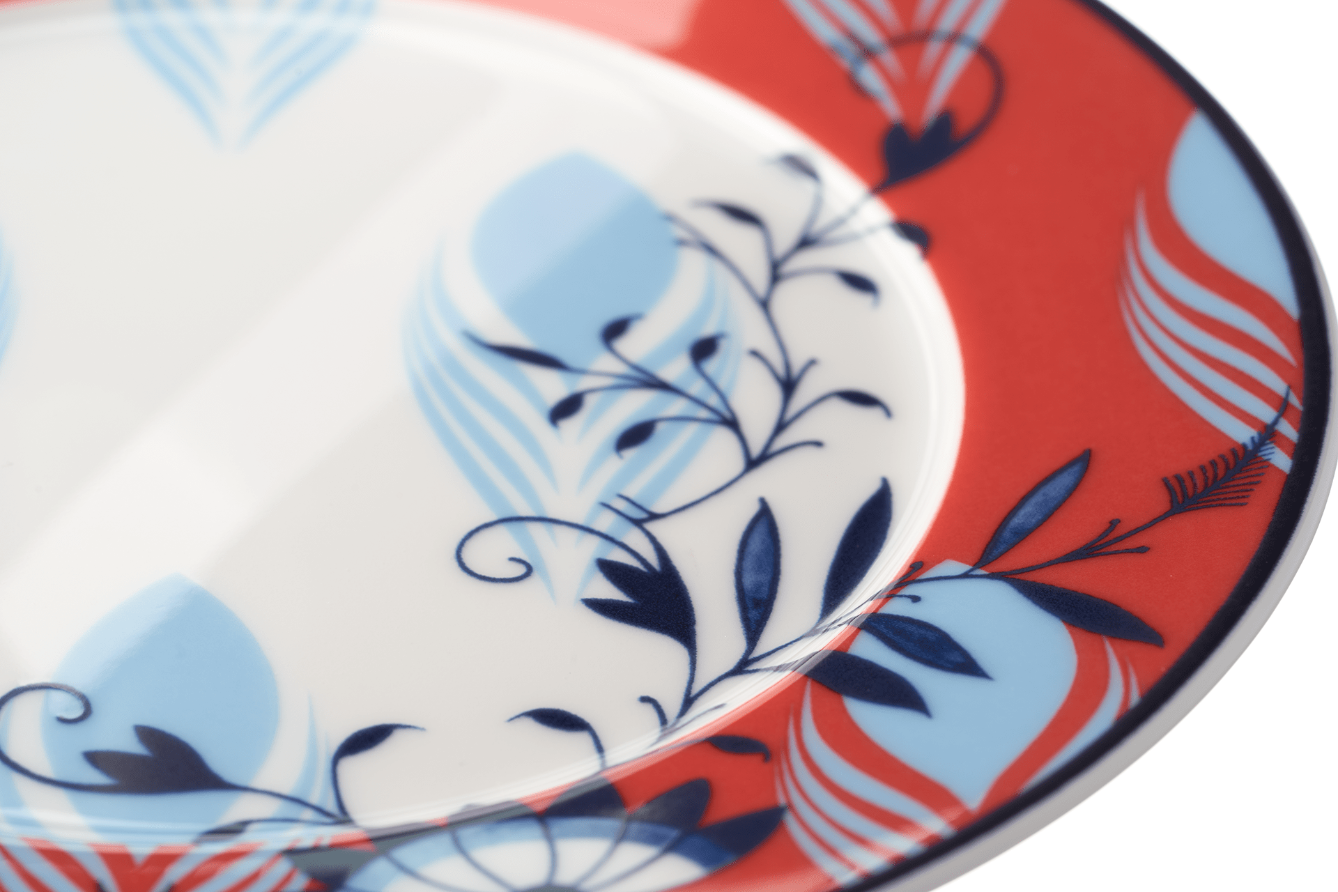Brotteller, "Bloomy Feathers", Ø 17 cm | Meissen No.41 Collage 79A543 - 41501 - Meissen Weimar
