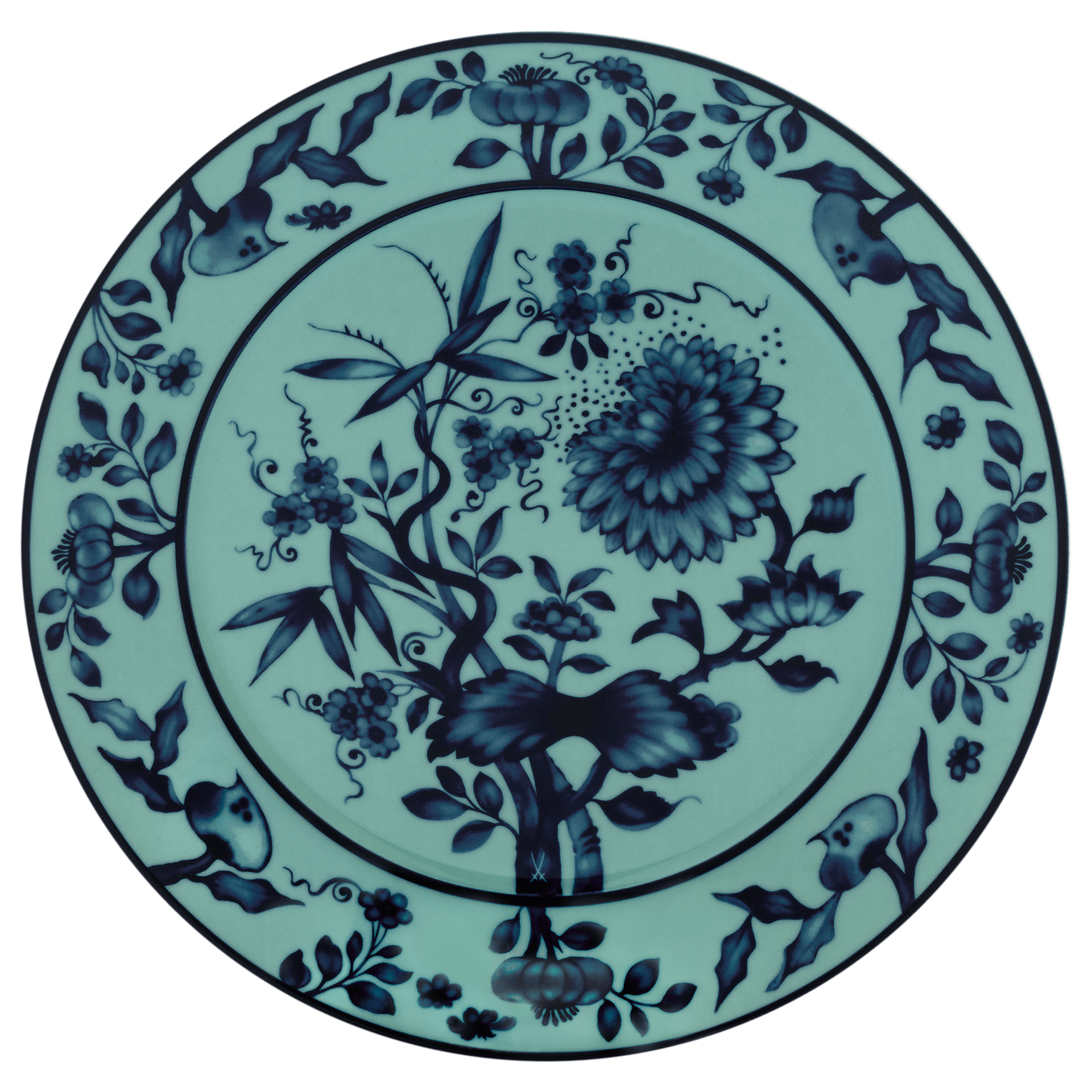 Brotteller Seladongrün Ø 17 cm | Meissen No.41 Zwiebelmuster 79b530-41501 - Meissen Weimar