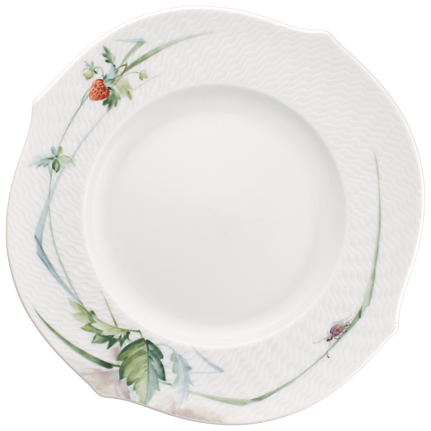 Brotteller Waldflora Erdbeere Ø 19,5 cm | Meissen Wellenspiel Relief 61c007 - 29470 - Meissen Weimar