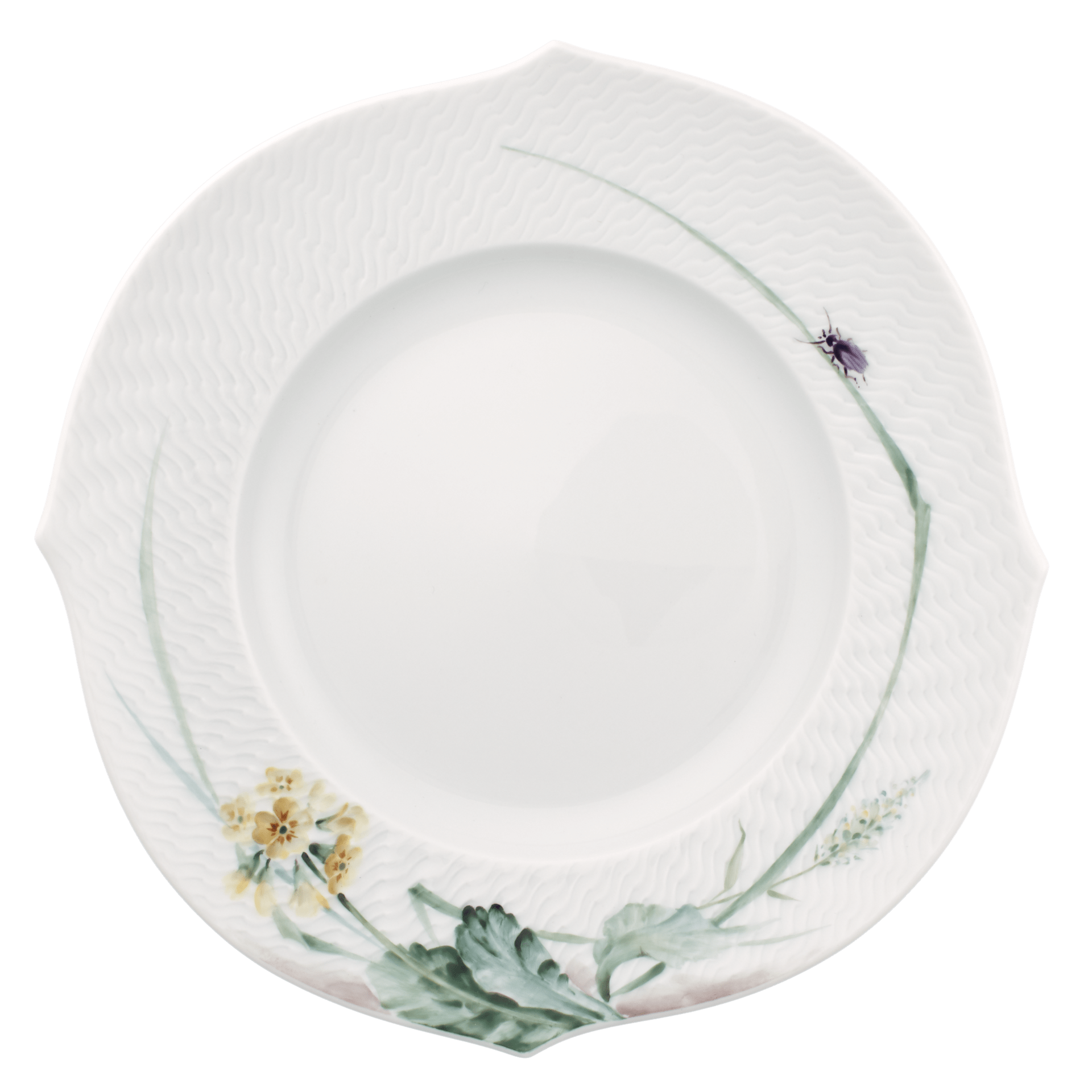 Brotteller Waldflora Ø 19,5 cm | Meissen Wellenspiel Relief 61c006 - 29470 - Meissen Weimar