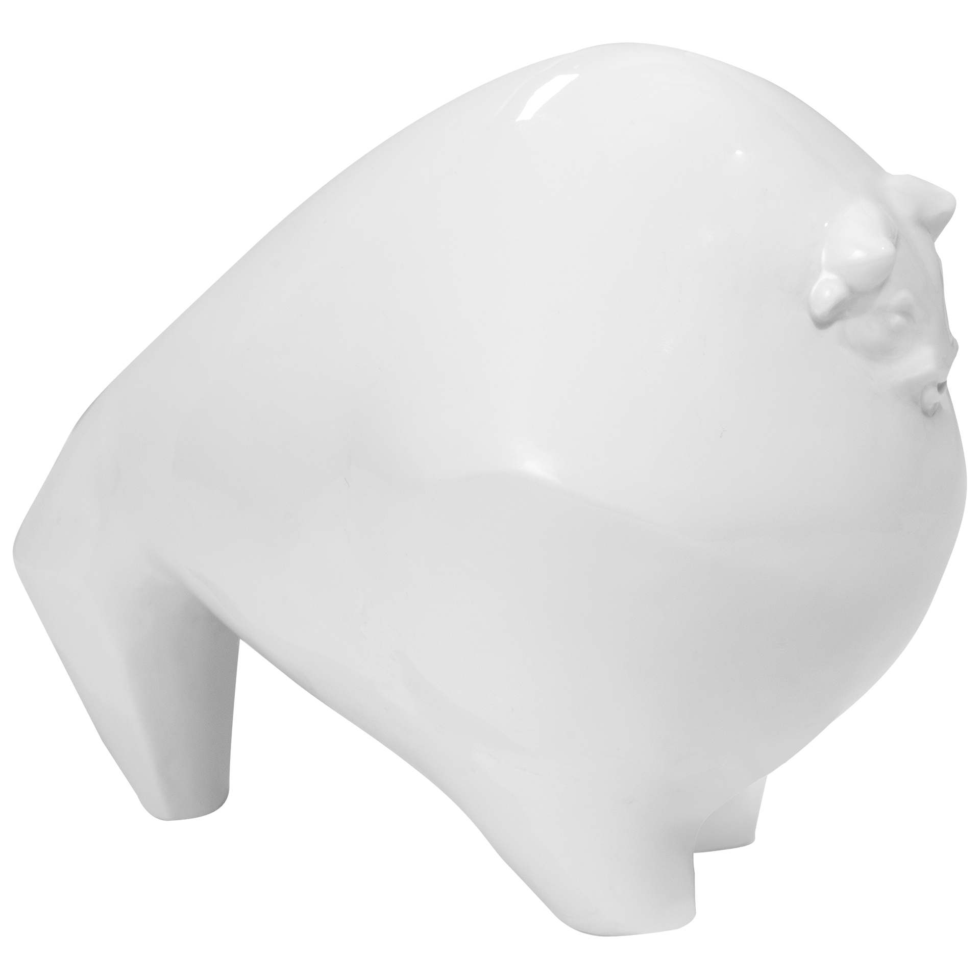 Bulle, Weiß, H 16 cm | Meissen Figuren - Edition Marktduell 000001 - 83609 - Meissen Weimar