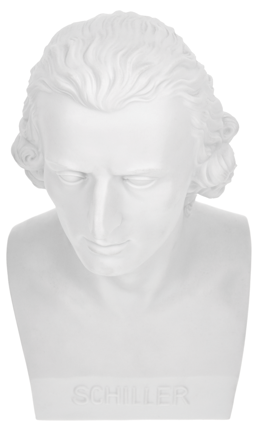 Büste Schiller Biskuit, H 21 cm | Meissen Figuren Individuell 001001 - 60915 - Meissen Weimar