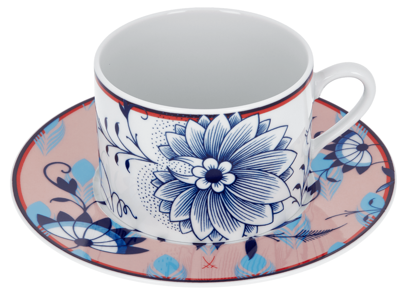 Cappuccinotasse, "Bloomy Feathers", V 0,25 l | Meissen No.41 Collage 79a544 - 36584 - Meissen Weimar