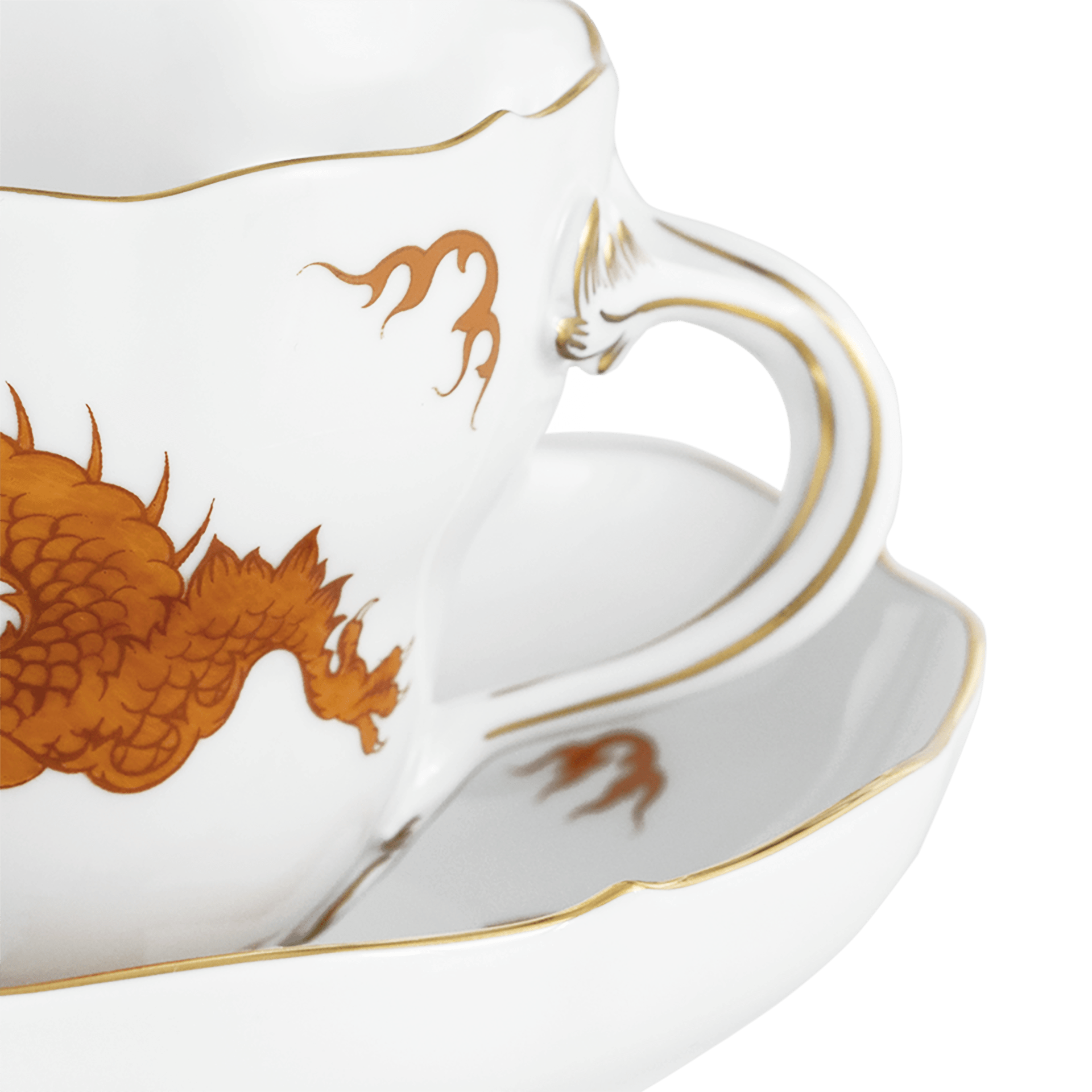Cappuccinotasse, Ming - Drache, rot, handausgemalt, V 0,25 l | Meissen Neuer Ausschnitt 33D510-00584 - Meissen Weimar
