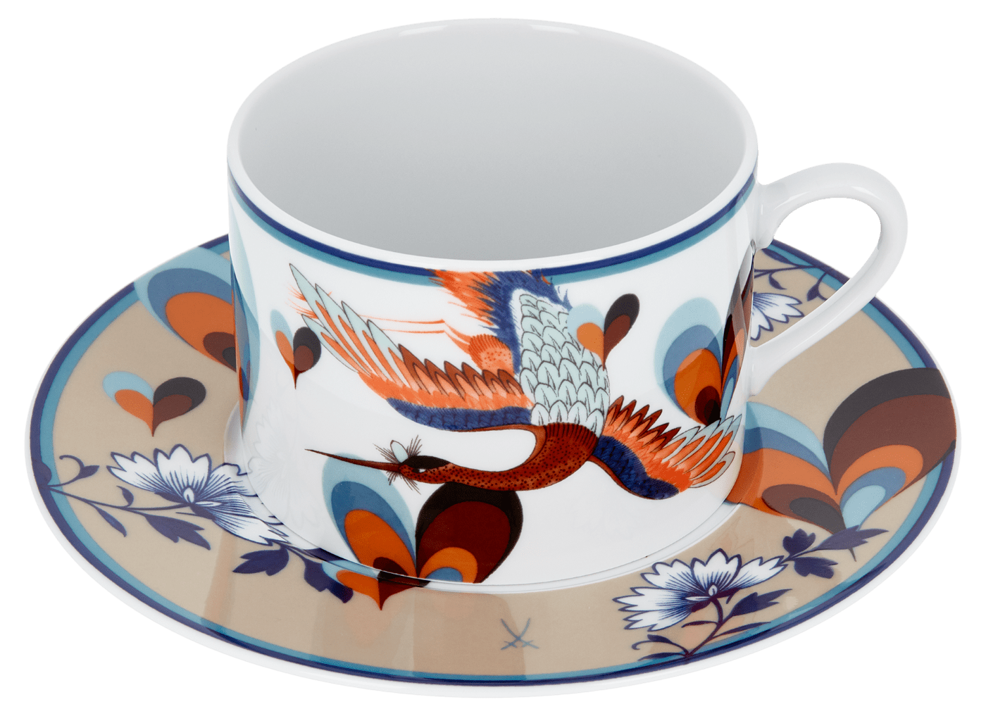 Cappuccinotasse mit Untertasse, Love Birds, Höhe 8 cm | Meissen No.41 Collage 79a534 - 36584 - Meissen Weimar