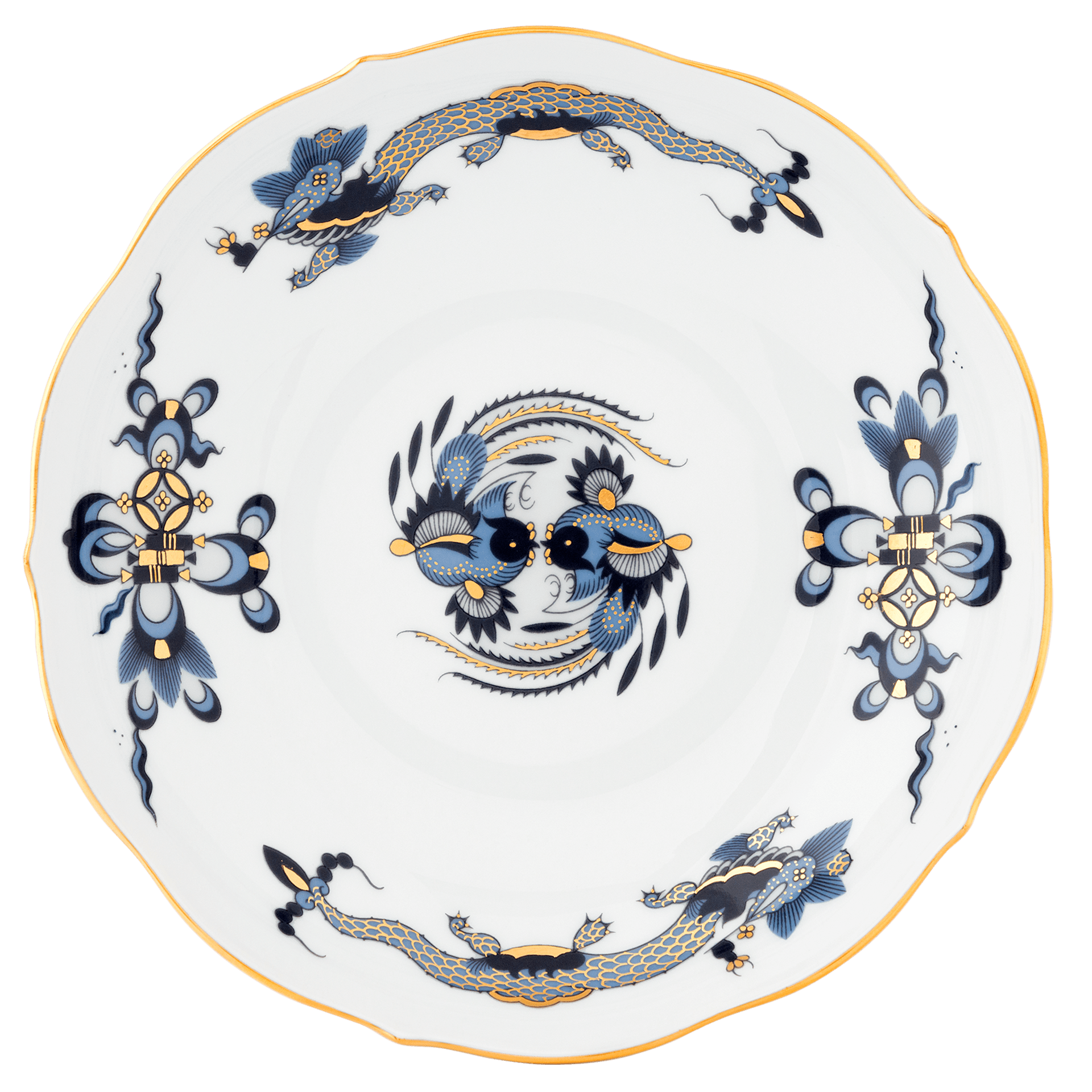 Cappuccinotasse, Reicher Drache, schwarz, handausgemalt, V 0,25 l | Meissen Neuer Ausschnitt 32D210-00584 - Meissen Weimar