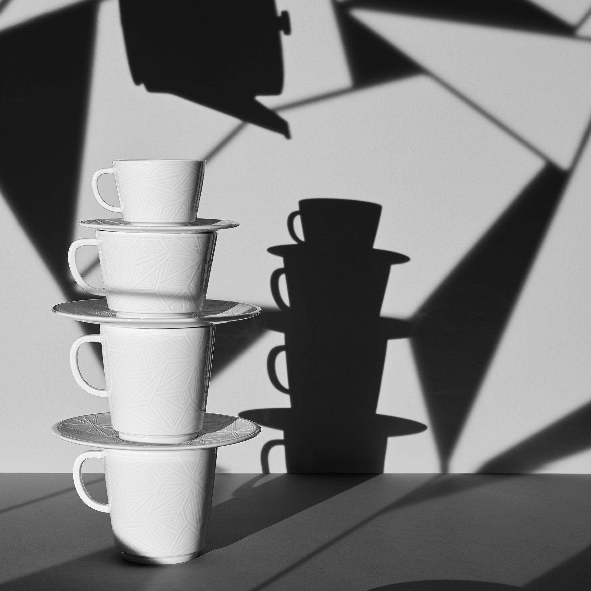 Cappuccinotasse, Weiß, V 0,2 l, H 8 cm | Meissen Vitruv Graphic 000001 - 45584 - Meissen Weimar